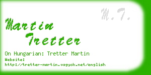 martin tretter business card